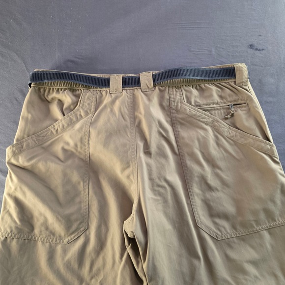 LL Bean Timberledge Zip Off Hiking Pants Khaki Tan Mens L Tall Utility Trail - Picture 7 of 10